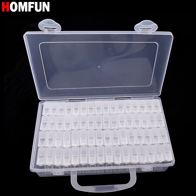 HOMFUN новый инструмент для алмазной вышивки! Даймонд прозрачный пластик коробка