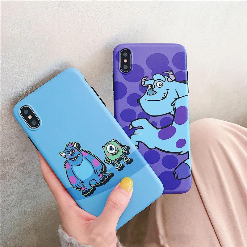 Милый мягкий чехол для iphone XS Max с мультяшными монстрами из университета задняя