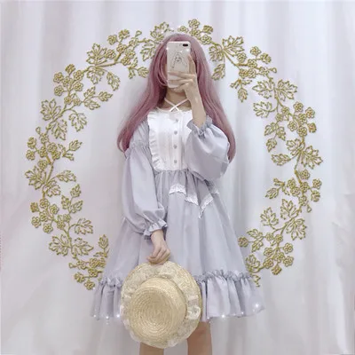 Фото Новинка 2014 года летнее платье в стиле Mori Girl Lolita с оборками кружевное пэчворк Новинка 2014 года летнее платье в стиле Mori Girl Lolita с оборками кружевное пэчворк