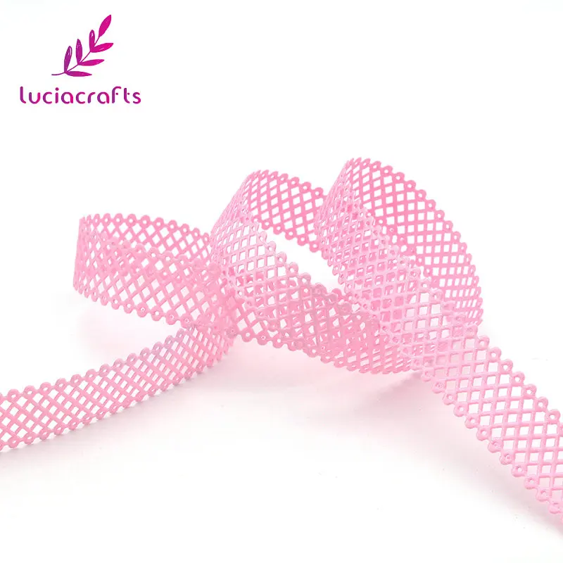 Lucia crafts 2,2 см многоцветные сетки Лента кружевная отделка DIY шитье скрапбукинг ручной работы материал украшения 2y/лот P0602