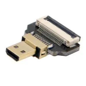 FPV микро HDMI Тип D вверх и вниз Угловой 90 градусов Мужской Женский Разъем для HDTV