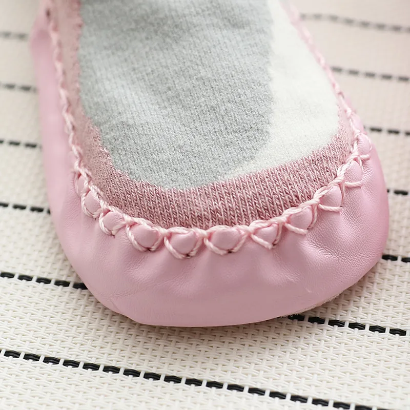 Детские носки для дома теплые ботинки с резиновой подошвой малышей толстые