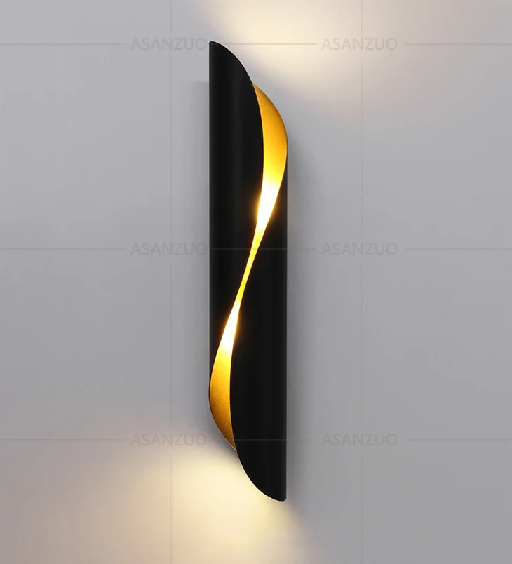 Modern Aluminum tube wall light G9 Light fixtures gold black Nordic restaurant living room aisle corridor balcony wall lamp