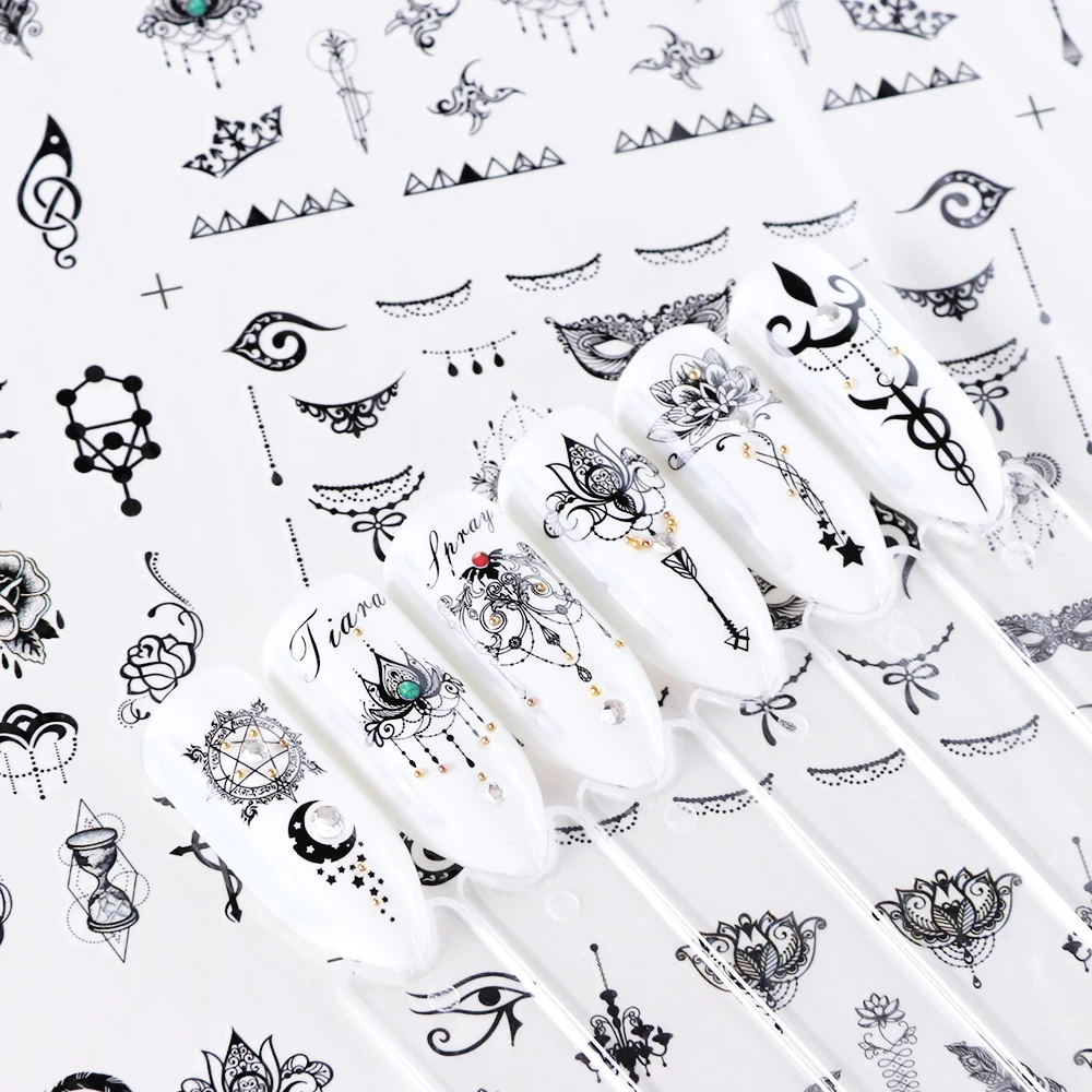 12 дизайнерских наклеек для ногтей Переводные картинки с изображением фламинго и