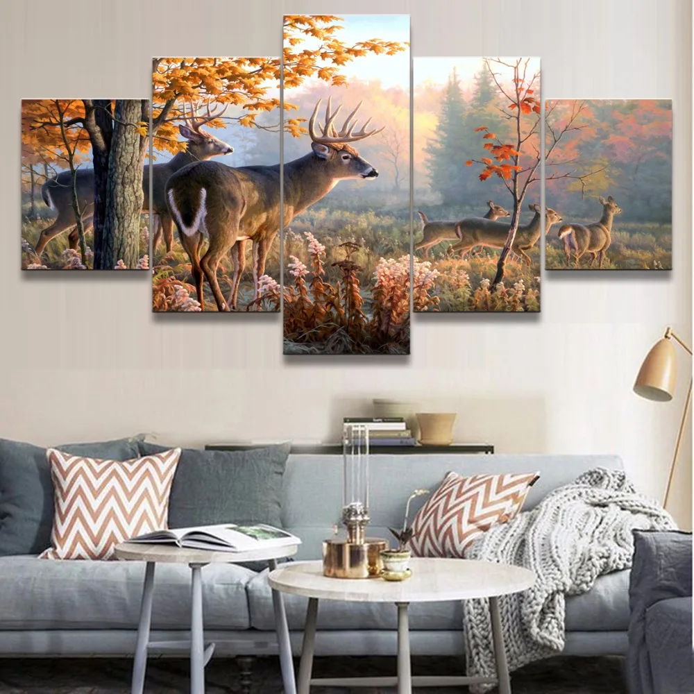 Картина на холсте Художественная печать картина стену 5 панелей художественный