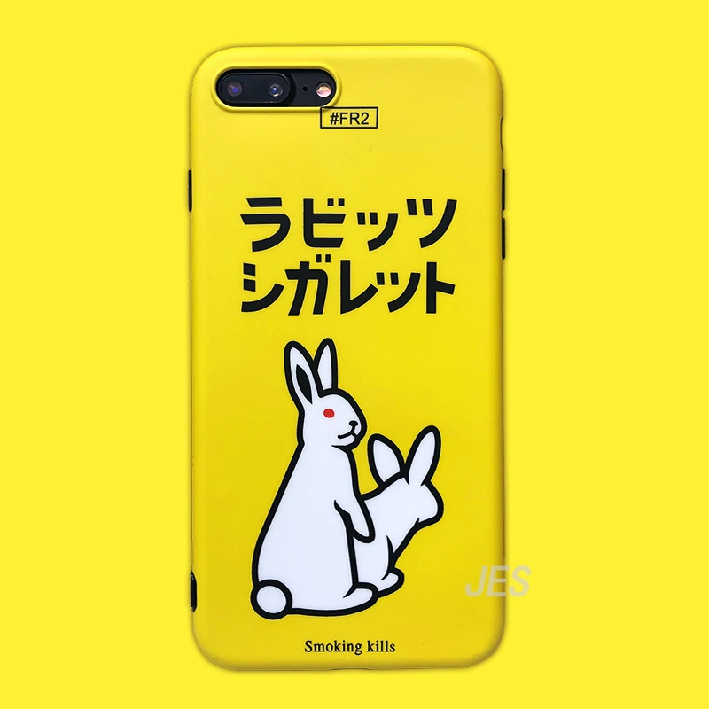 Модный японский Fr кролики чехол для iPhone X XS MAX XR 10 8 7 6 S plus матовый Мягкий