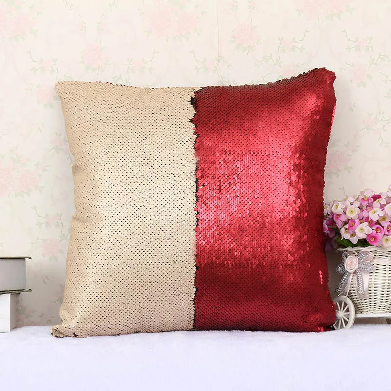 Poszewka 40x40 см блестящий чехол для подушки DIY меняющий цвет Fundas almohadones Подушка-чехол Золотой Серебряный Красный Черный