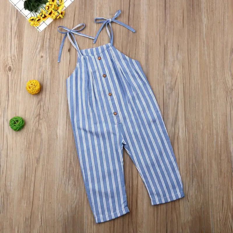 

Stock Stripe Toddler Kid Baby Girl Romper Harem Pants Jumpsuit fashion Comfortable princess Outfit Clothes