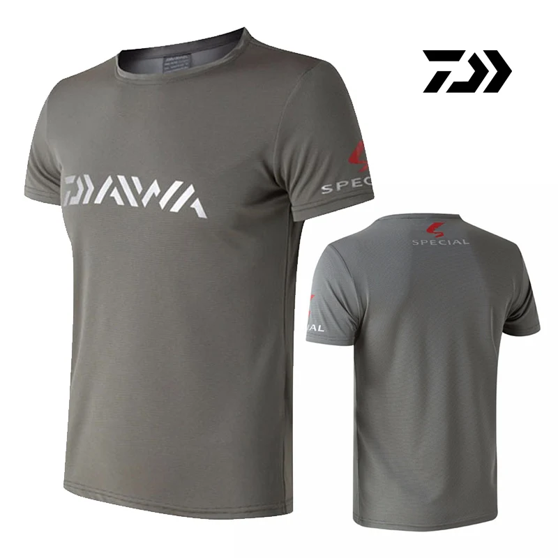 Удобная мужская одежда для рыбалки Daiwa, летняя футболка с коротким рукавом для рыбалки, дышащая быстросохнущая одежда dawa, рыболовство