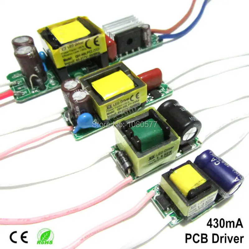 2шт светодиодный драйвер 430ма постоянный ток AC85-277V 2 Вт 5 Вт 6 Вт 7 Вт 10 Вт 12 Вт 13 Вт 15 Вт 20 Вт 25 Вт 30 Вт 40 Вт изолирующая лампа трансформатор освещения