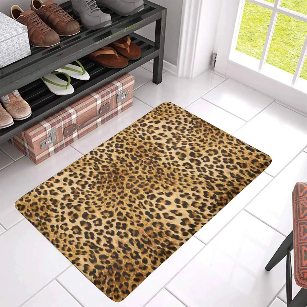 Леопардовый внутренний коврик нескользящий для входной двери | Дом и сад