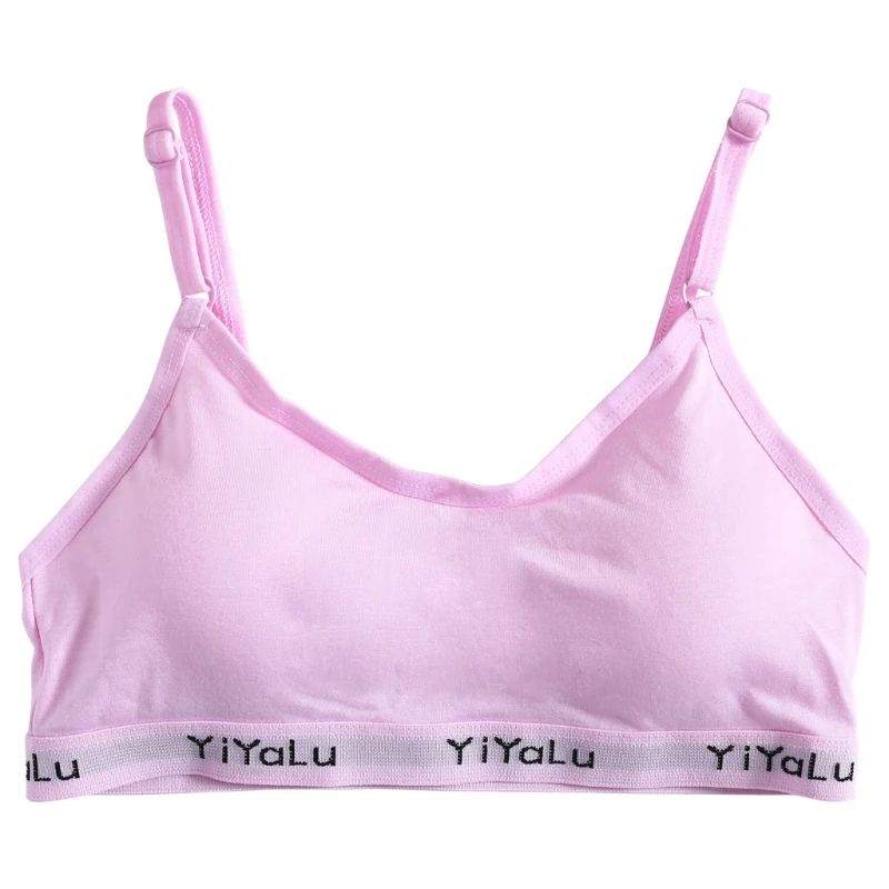 

2021 Girls Training Bra Teenage Kids Soft Cotton Breathable Sport Underwear comfortable Clothing JUL25_17