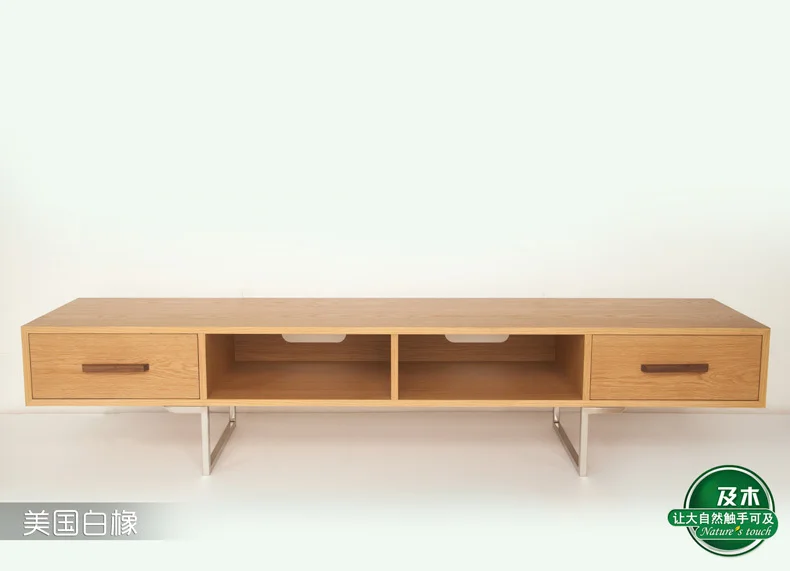 And wood furniture modern minimalist Scandinavian creative design white oak black walnut veneer TV cabinet DG004 |