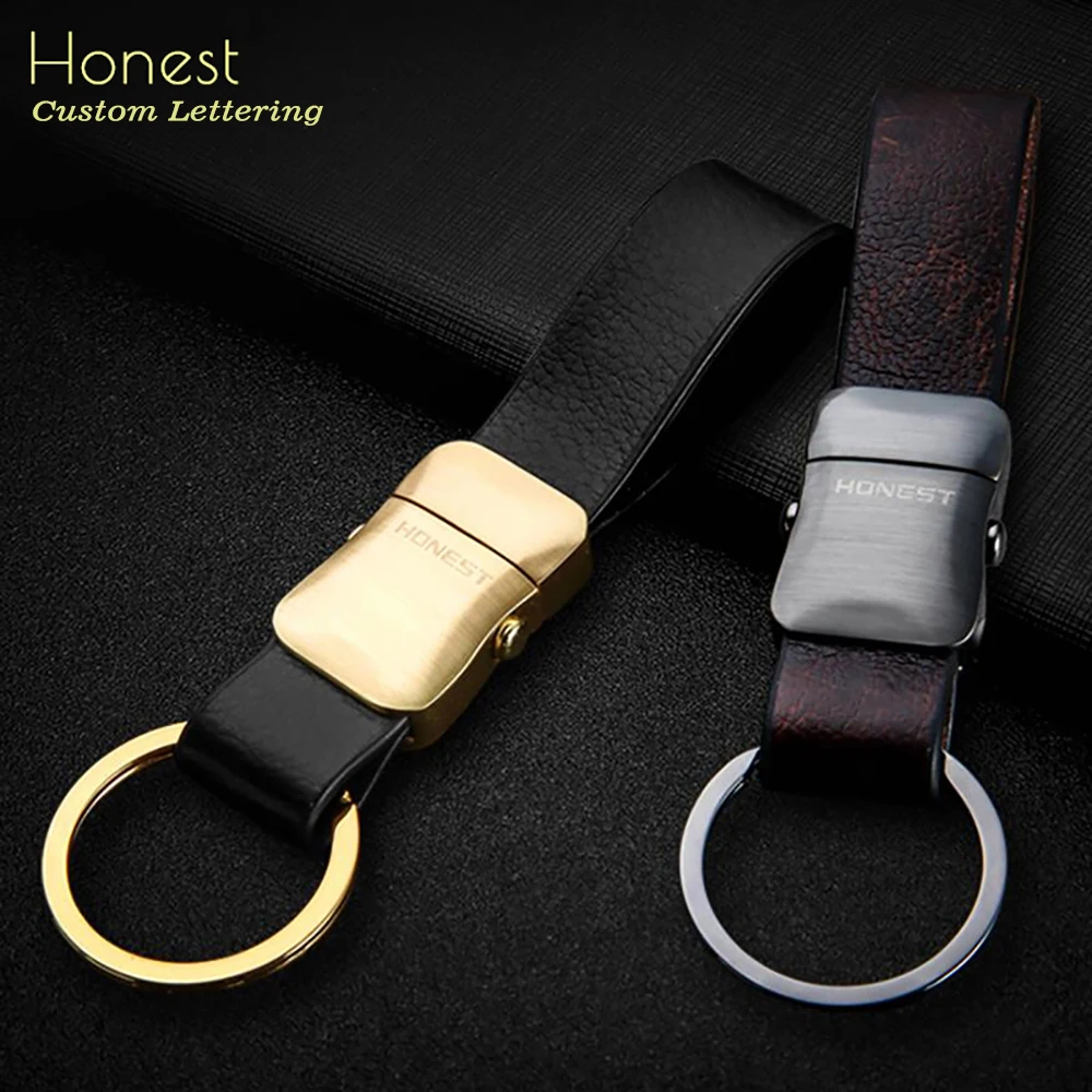 Honest KeyChain, женские и мужские брелки, Классический Кожаный Автомобильный держатель для ключей, Сумка с подвеской, лучший подарок, ювелирные изделия высокого качества