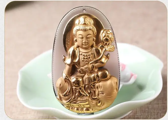 Новый Свет пятно природного льда Samantabhadra кулон Зодиака является покровителем