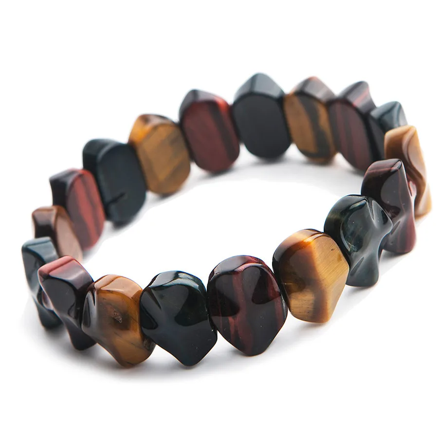 Оригинальные красочные натуральные браслеты с тигровым глазом для женщин и
