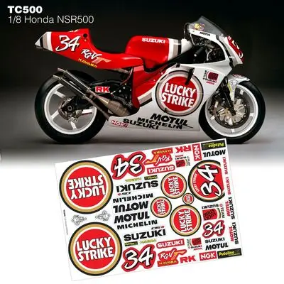 lucky strike decal Kyosho 1/8 NSR500 мотоцикл всего тела и наклейка - Цвет: lucky strike decal