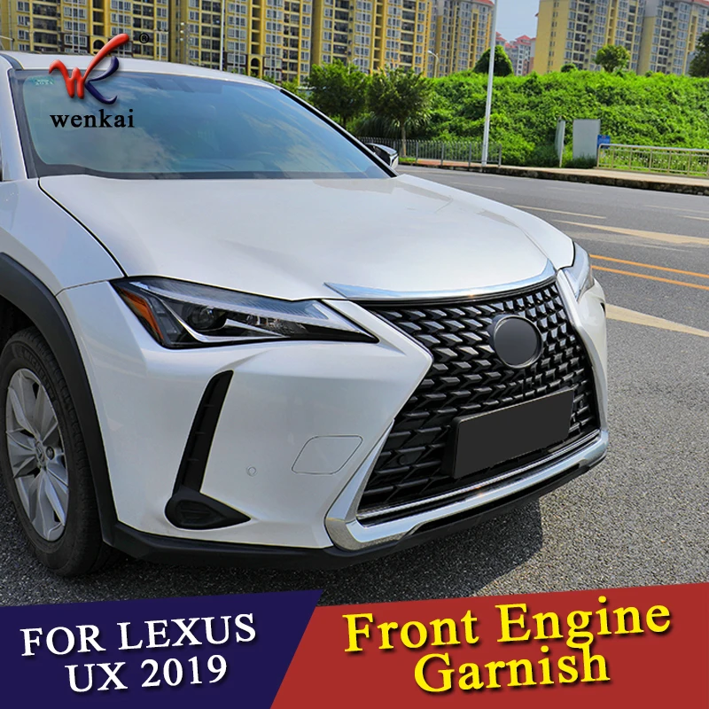 Хромированная передняя решетка бампера крышка двигателя планки для 19 Lexus UX UX200