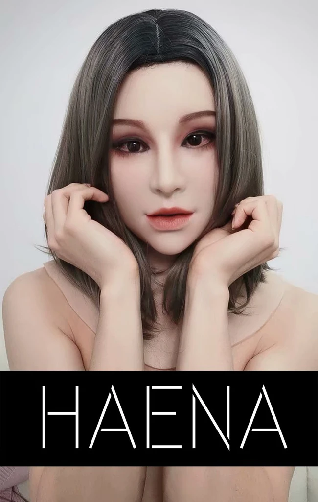 (Haene +) Реалистичная маска из силикона для лица полная голова с горлом женская