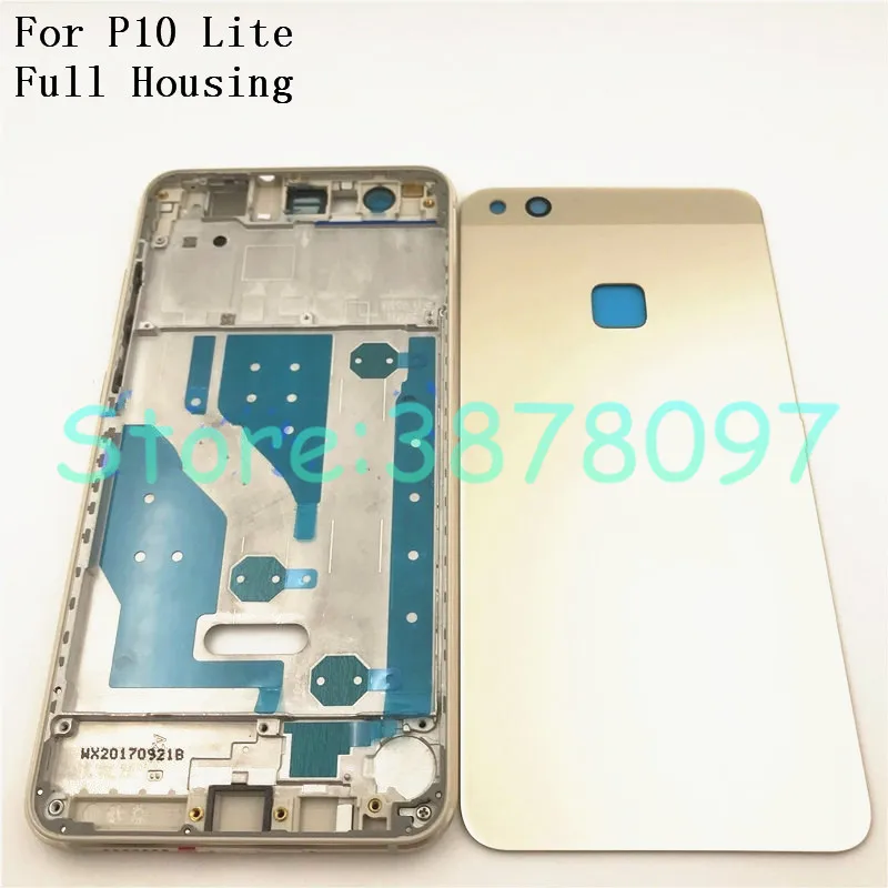 Новый полный корпус для Huawei P10 Lite ЖК передняя рамка + стеклянная задняя крышка