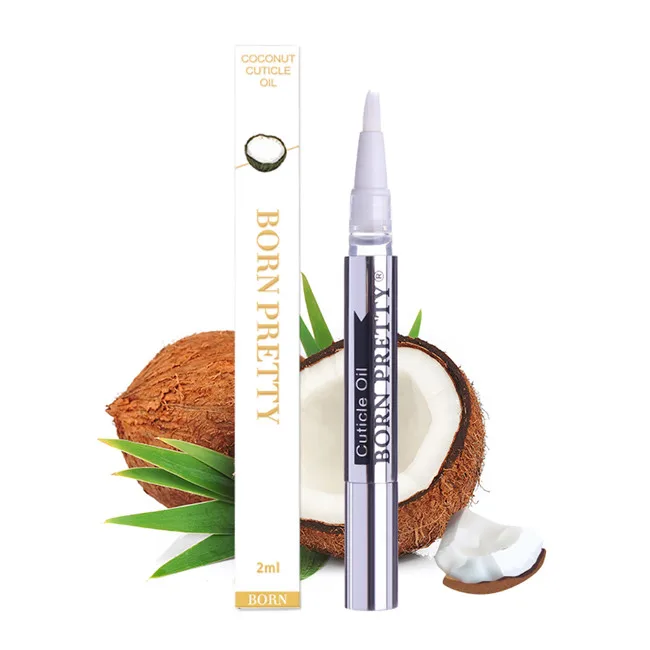 Coconut BORN PRETTY, 2 мл, Масло для кутикулы ногтей, фруктовый цветочный вкус, маникюр, дизайн ногтей, питание, уход за ногтями, масляная ручка для ухода за ногтями, 1 шт - Цвет: Coconut