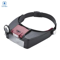 Headband Magnifier Glasses, 1.5x 3X 8.5x 10x Eyewear Magnifying Glasses with 2 LED Lights Lamp Head Magnifier Loupe For Repairs