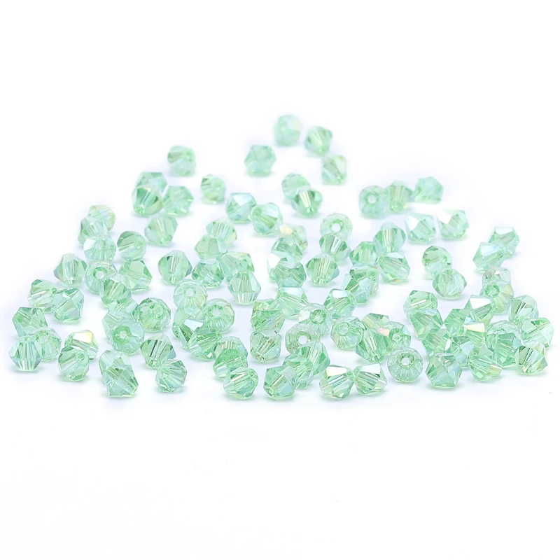 

Light Green 100pc 4mm Austria Crystal Bicone Beads 5301 Loose Glass Beads Jewelry Decoration S-48