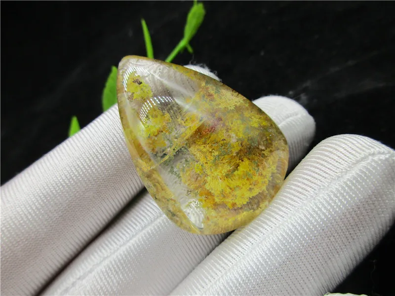 Редкий настоящий прозрачный натуральный желтый красный призрак минеральный