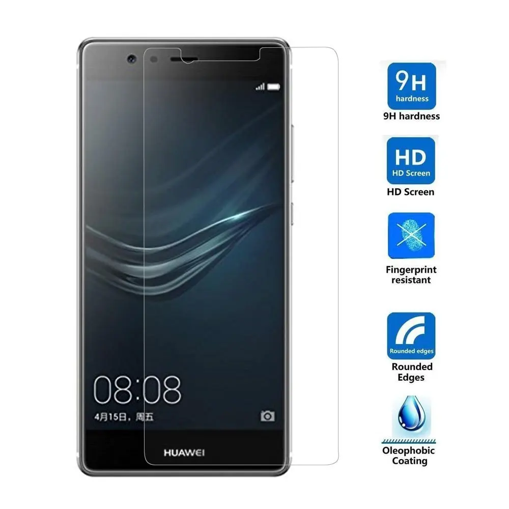 2 шт. Высококачественная стеклянная пленка для Huawei mate 9 8 pro nova p8 p9 lite 2017 p10 plus