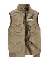 men fishing vest male with many pockets men sleeveless jacket waistcoat work vests outdoors vest drop shipping