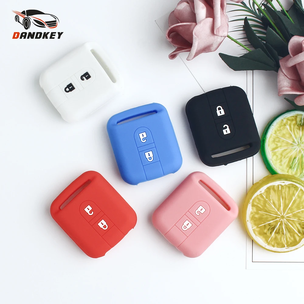 

Dandkey 2 Buttons Remote Car For Nissan Silicone Key Case For Nissan Qashqai Micra Navara Almera Note 350Z Key Fob Accessories