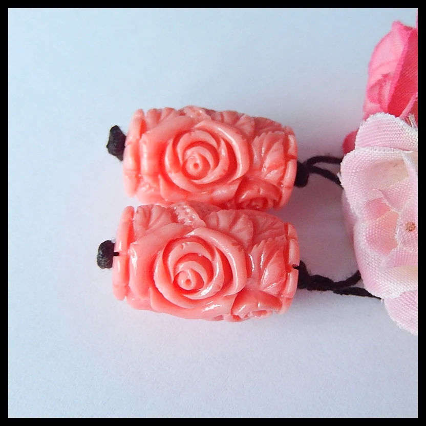 Розовая ракушка продажа резных цветочных сережек из бисера поставка для резьбы