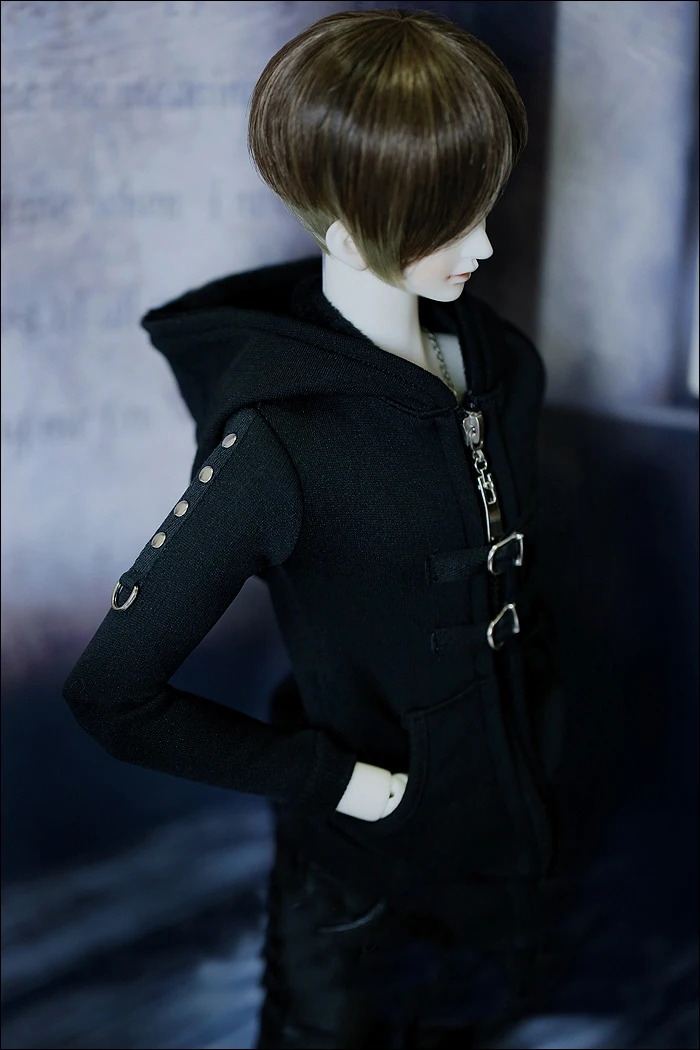 D01-P081 детская игрушка ручной работы 1/3 1/4 аксессуары для кукол BJD/SD Одежда для кукол в стиле панк шляпа ведьмы рубашка на молнии 1 шт