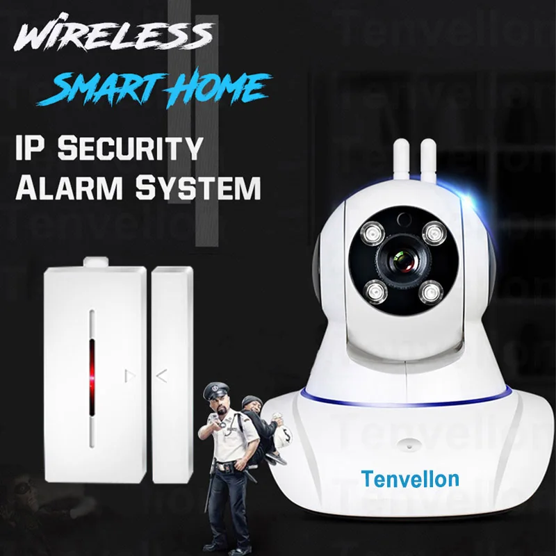 Охранная сигнализация wifi ip камера ночного видения видеонаблюдения с 1 шт.