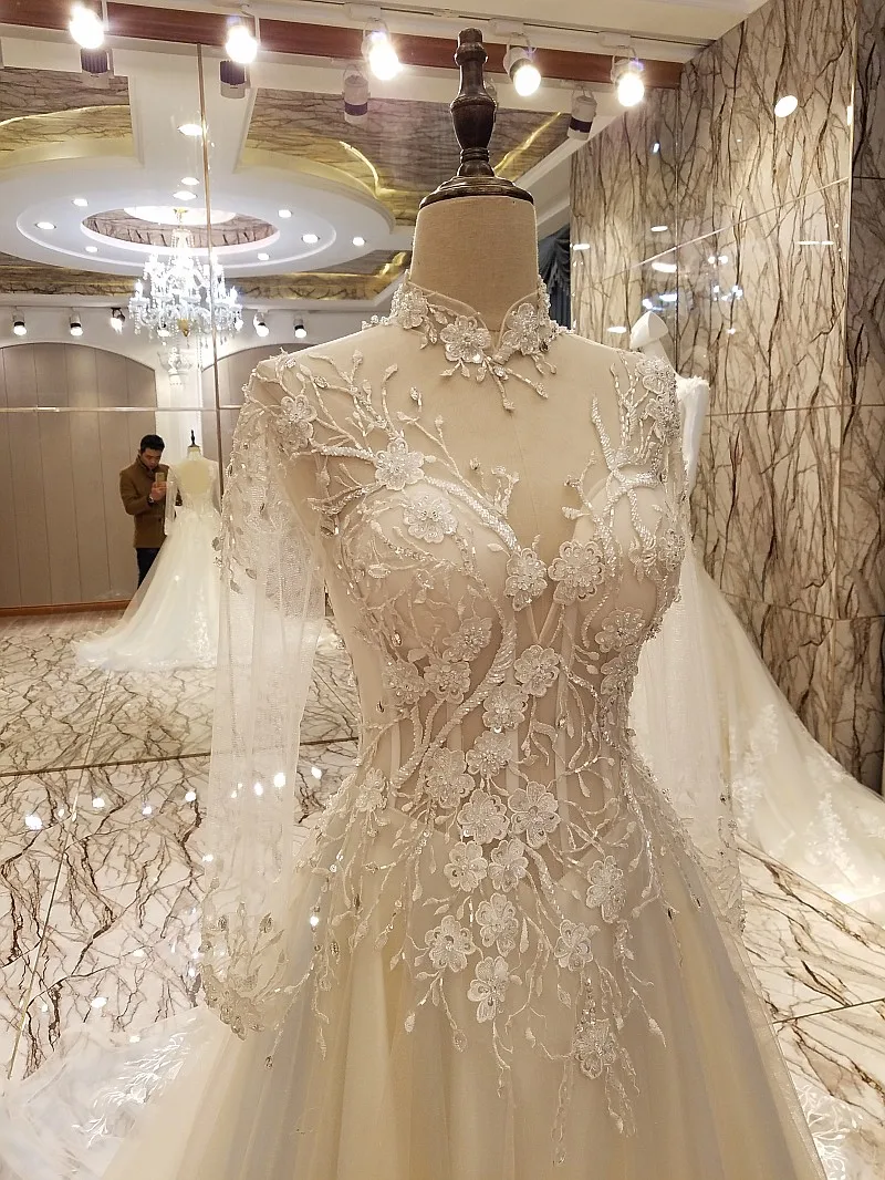 LS74568 Платье вечернего платья способа официально новое длиннее платье венчания