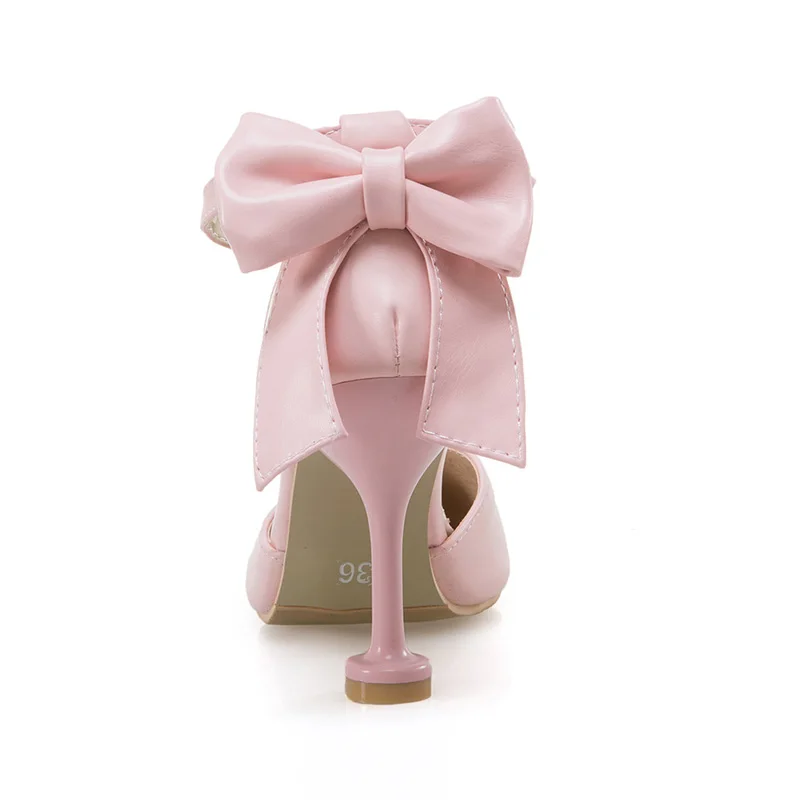 

Tuyoki Size 32-43 Sweety Spring Shoes Women Thin High Heel Summer Sandals Women Bowtie Bowknot Shoes Women Dating Footwear