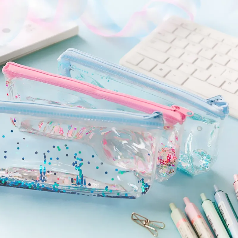Сумка для лазерной ручки прозрачная сумка карандаш с пайетками креативный