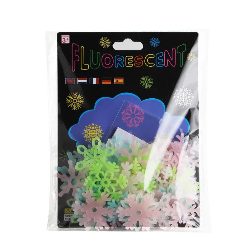 50/шт снежинка шт Настенная паста светящаяся в темноте для украшения спальни