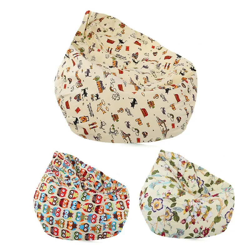 1 шт. милые животные Beanbag шезлонг Чехлы для дивана стулья для дивана на открытом воздухе ленивый мешок фасоли чехол для дивана без наполнения сиденья гостиной