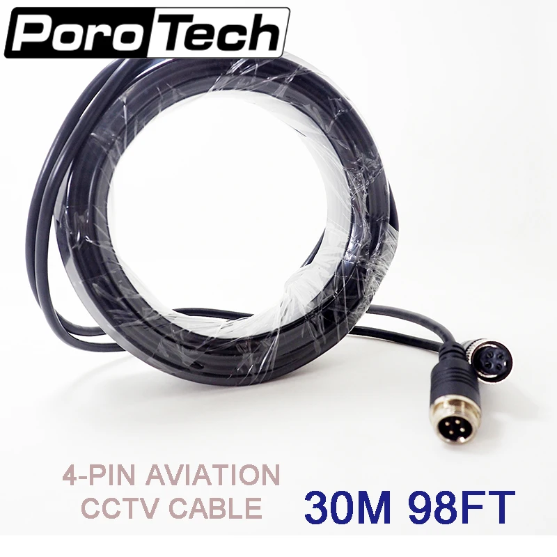 AC-30M 50PCS/lot 4-PIN aviation CCTV Cable  video Cable for car cctv camera system / 4 pin Mini connector extension cable
