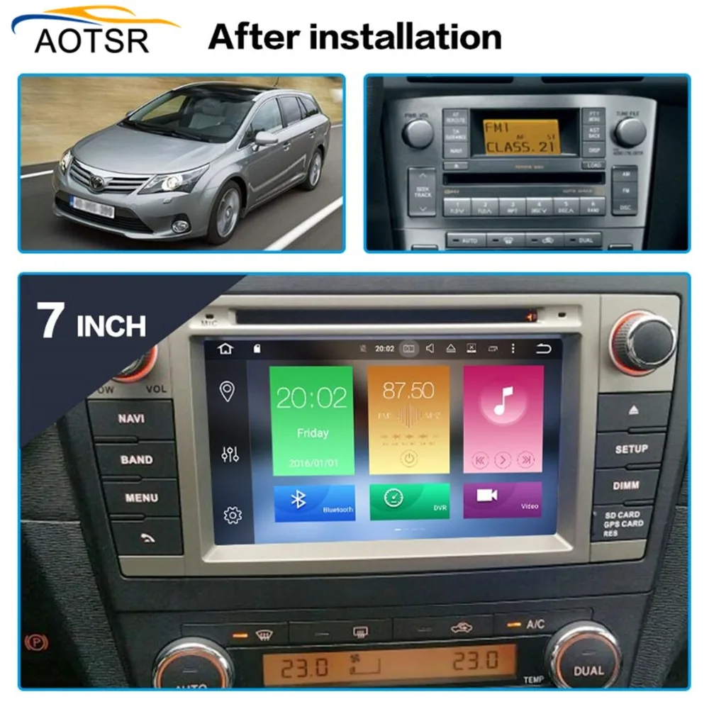 Android 9 0 Автомобильный DVD стерео мультимедиа головное устройство для Toyota T27 Avensis