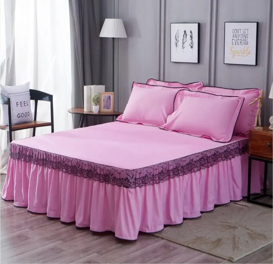 Домашний текстиль кружева принцесса покрывало кровать юбка наволочки Твердые