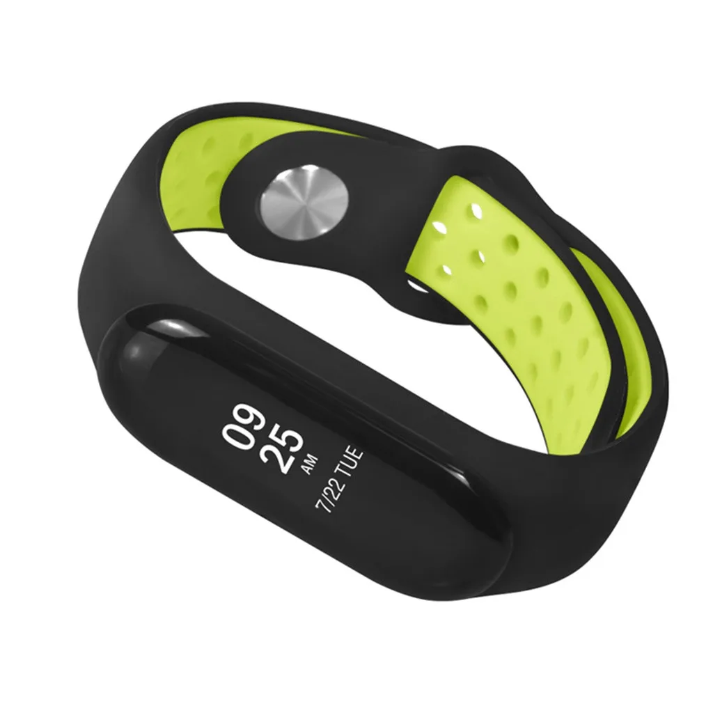 Браслет Correa Mi Band 4 ремешка спортивный мягкий силиконовый двухцветный браслет