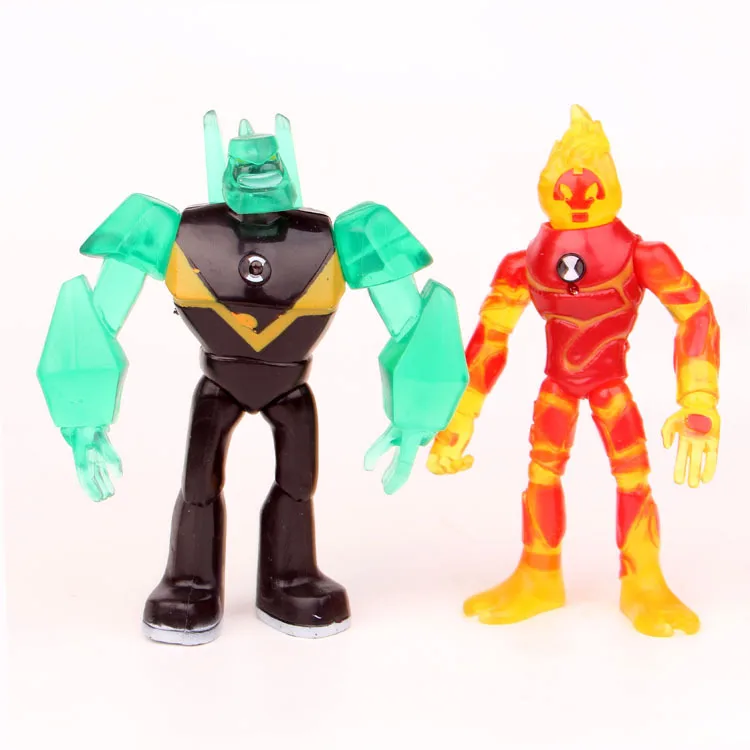 Ben 10 Tennyson четыре руки серый материя Kineceleran диаманта Heatblast ПВХ действия детские