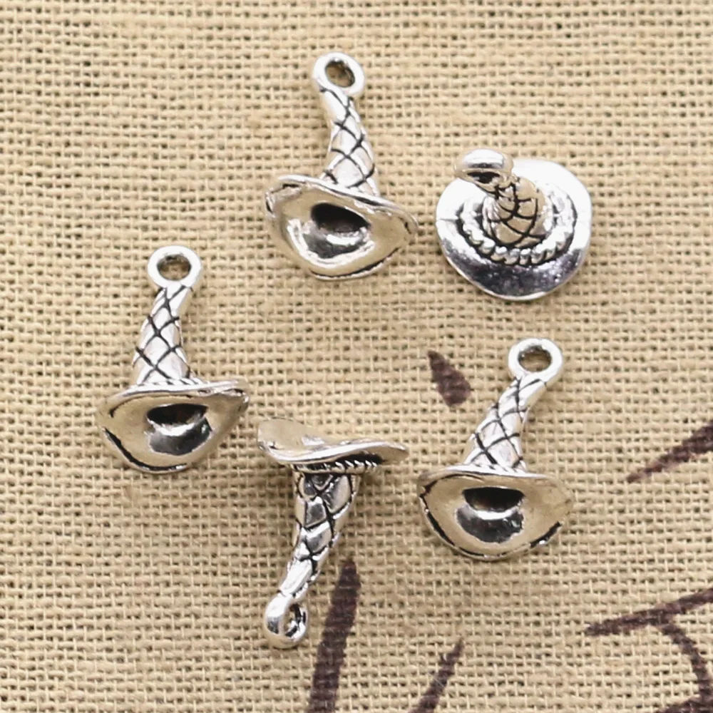 

15pcs Charms Magician Magic Hat 15x11x10mm Antique Making Pendant fit,Vintage Tibetan Silver color,DIY Handmade Jewelry