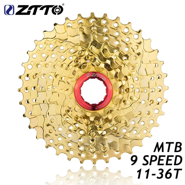 ZTTO MTB горный велосипед Fietsonderdelen 9s 27 Скорость золотой Бесплатная колеса кассеты 11 36