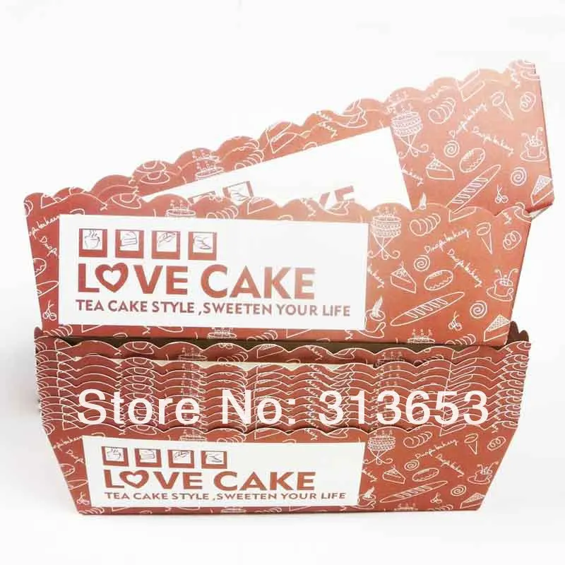 Прямоугольные бумажные чашки для торта 100 шт. вместо 25 шт./поджаренные хлебные