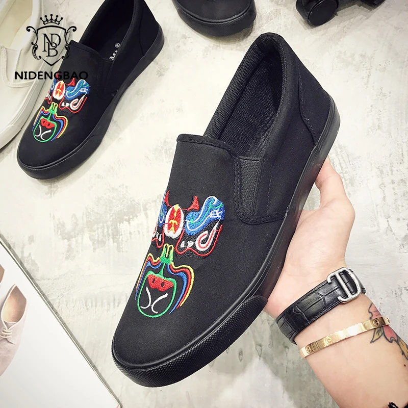 NIDENGBAO 2020 Summer Brand Men's Casual Shoes Breathable Canvas High Quality Male Fashion Embroidery Walk for Men | Обувь