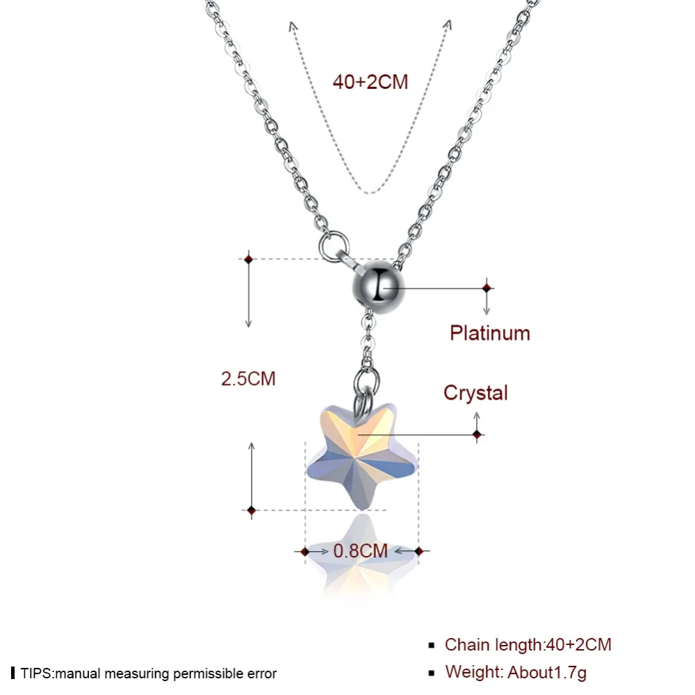 Цепочка женская из серебра 925 пробы с подвеской-кристаллом | Украшения и