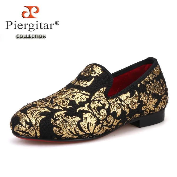 Piergitar/Новинка года; стильные туфли для родителей; мужские лоферы; дизайнерские детские бархатные лоферы; детские тапочки ручной работы для вечеринки и свадьбы - Цвет: Многоцветный